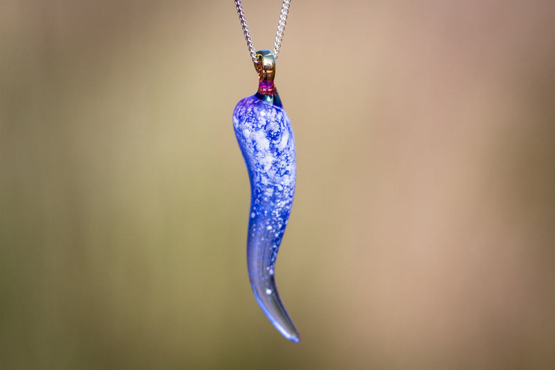 italian horn pendants with cremation ash