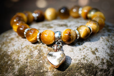 honey tiger eye keepsake urn bracelet